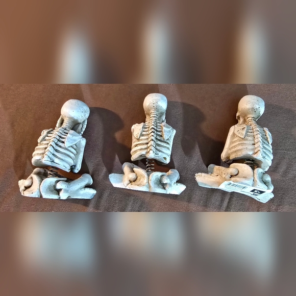 Hear, See, Speak No Evil Bobble Skeleton Figurines - Picture 3 of 5